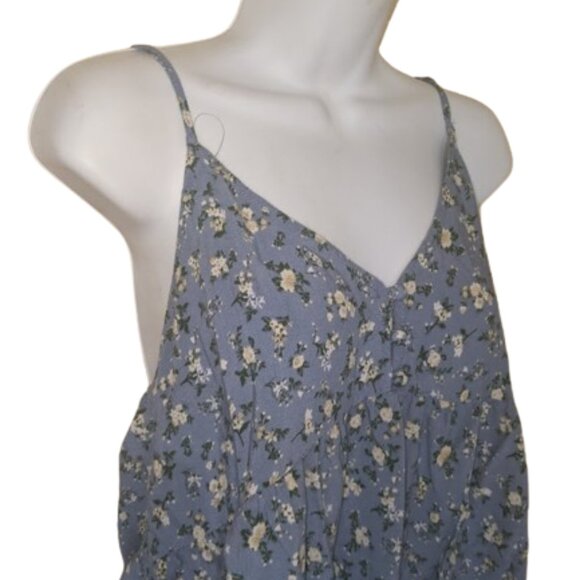 ---  * Blue Floral Summer Mini Dress  Size Large - Picture 2 of 2